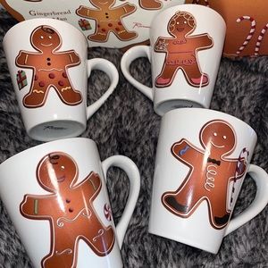 Rosanna Gingerbread man 4 large mugs with box